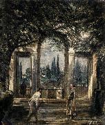 VELAZQUEZ, Diego Rodriguez de Silva y Villa Medici, Pavillion of Ariadn oil painting reproduction